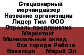 Стационарный мерчандайзер › Название организации ­ Лидер Тим, ООО › Отрасль предприятия ­ Маркетинг › Минимальный оклад ­ 23 000 - Все города Работа » Вакансии   . Марий Эл респ.,Йошкар-Ола г.